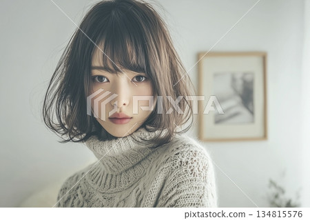 中長款女士髮型 134815576