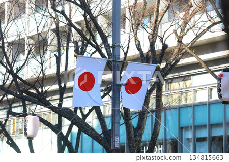 【日本國旗】日之丸，表參道附近街景 134815663