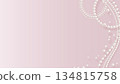 Realistic pearls on a pink background 134815758