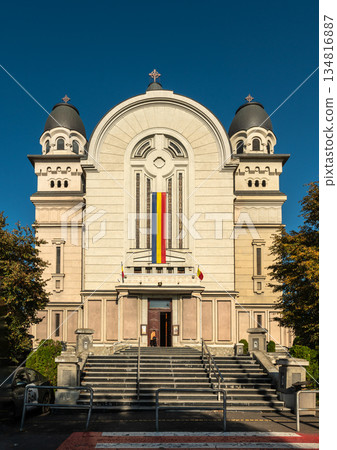 Targu Mures Orthodox Cathedral Facade Romania Targu Mures Orthodox Cathedral Facade Romania 134816887
