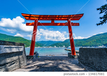 Morokuchi Shrine Torii, Suruga Bay and Mt.Fuji "Toda, Numazu City" 134817081