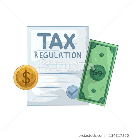 Illustration of tax regulation Illustration of tax regulation 134817260