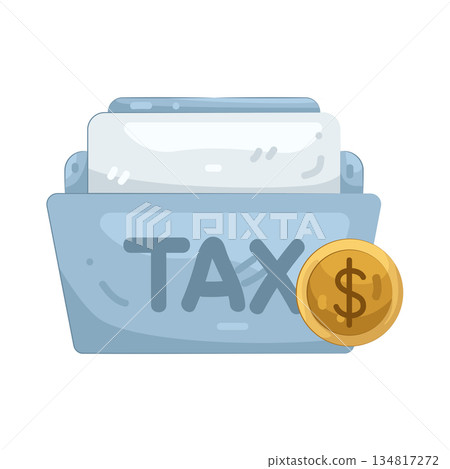 Illustration of tax folder Illustration of tax folder 134817272