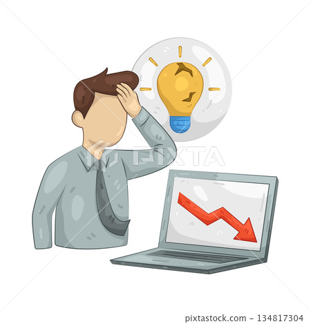 Illustration of business failure Illustration of business failure 134817304