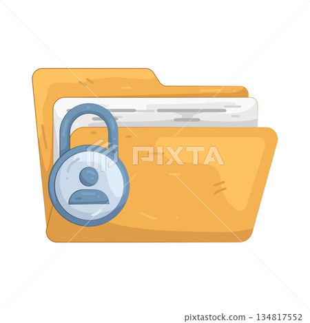 Illustration of locked folder Illustration of locked folder 134817552