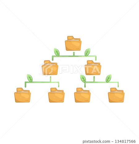 Illustration of folder tree Illustration of folder tree 134817566