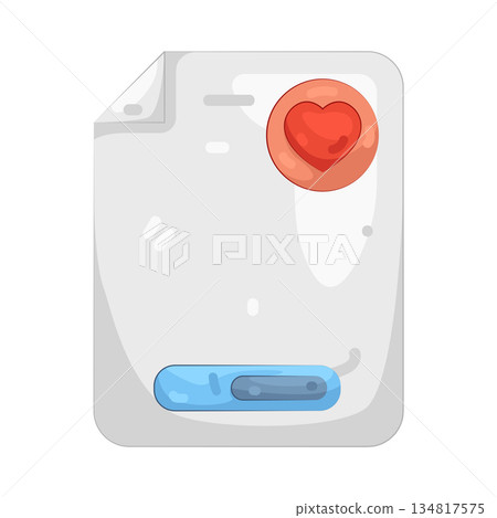 Illustration of document with heart Illustration of document with heart 134817575