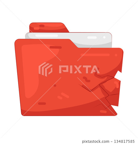 Illustration of broken folder Illustration of broken folder 134817585
