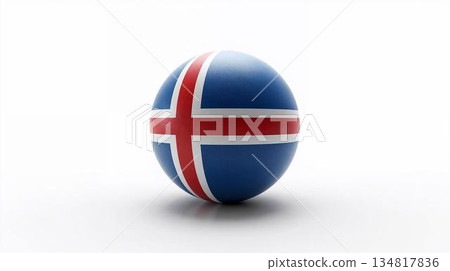 冰島的旗子 134817836