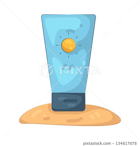 Illustration of sunscreen 134817878