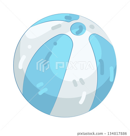 Illustration of beach ball 134817886