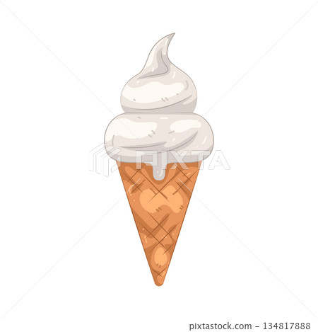 Illustration of ice cream cone Illustration of ice cream cone 134817888