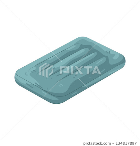 Illustration of inflatable swimming mattress Illustration of inflatable swimming mattress 134817897
