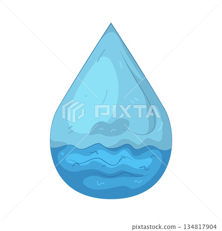 Illustration of water drop 134817904