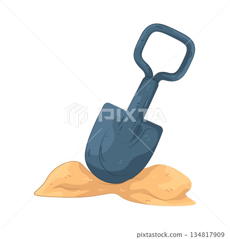 Illustration of sand shovel Illustration of sand shovel 134817909