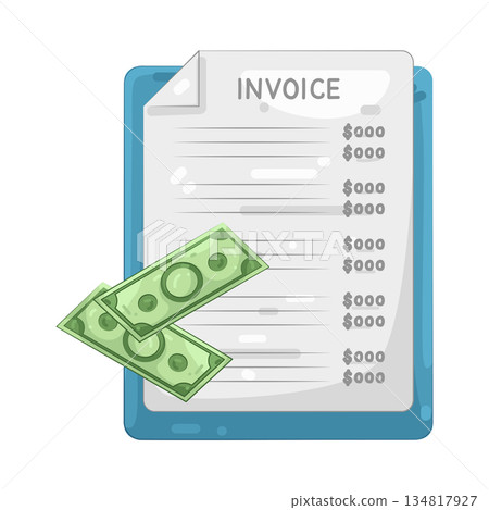 Illustration of invoice Illustration of invoice 134817927