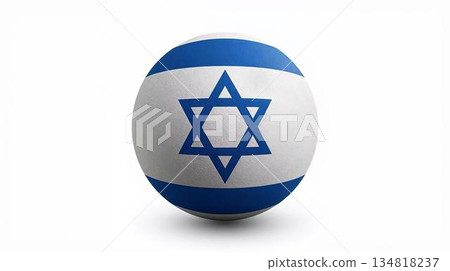 以色列的旗幟 134818237