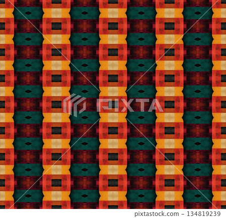 abstract geometric seamless pattern background, repeatable motif for fabric and wallpaper design illustration 134819239