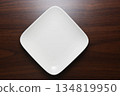 Plates on the dining table 134819950