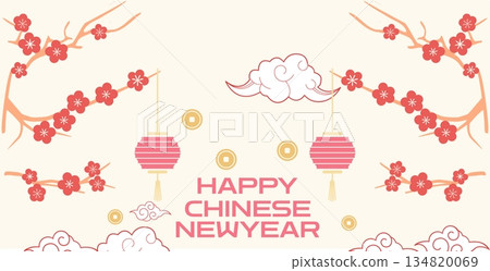 chinese new year with chinese lantern 134820069