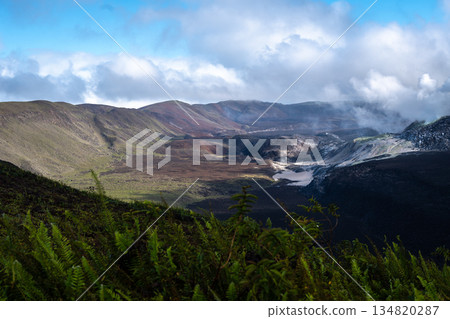 Beautiful landscape of Sierra Negra volcano on Isabela Island, Galapagos, Ecuador 134820287