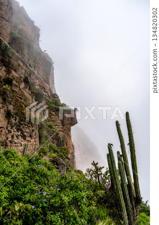 Colca Canyon in the mist and clouds, Peru Colca Canyon in the mist and clouds, Peru 134820302