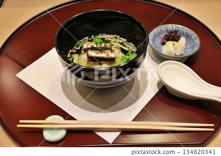 Japanese cuisine: Sardine tea rice Japanese cuisine: Sardine tea rice 134820341