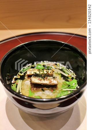 日本料理:沙丁魚茶飯 日本料理:沙丁魚茶飯 134820342