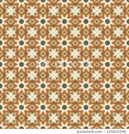 abstract geometric seamless pattern background, repeatable motif for fabric and wallpaper design illustration 134820346