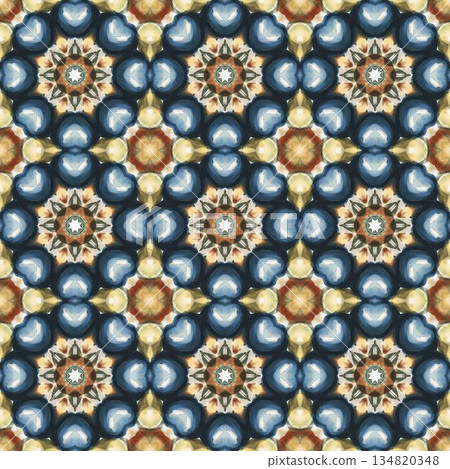 abstract geometric seamless pattern background, repeatable motif for fabric and wallpaper design illustration 134820348