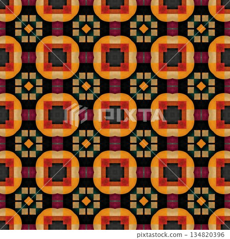 abstract geometric seamless pattern background, repeatable motif for fabric and wallpaper design illustration 134820396