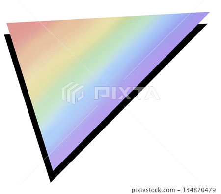 Simple rainbow color abstract colorful triangle material 134820479