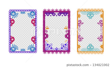 Mexican frame set with traditional motifs 134821002