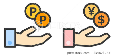Illustration of growing and increasing assets through stock investment and trading Illustration of growing and increasing assets through stock investment and trading 134821284