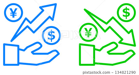 Illustration of growing and increasing assets through stock investment and trading Illustration of growing and increasing assets through stock investment and trading 134821290