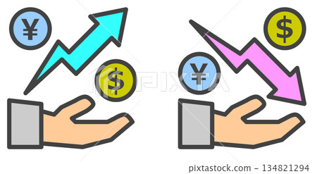 Illustration of growing and increasing assets through stock investment and trading Illustration of growing and increasing assets through stock investment and trading 134821294