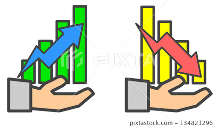 Illustration of growing and increasing assets through stock investment and trading Illustration of growing and increasing assets through stock investment and trading 134821296