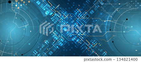 Abstract matrix simulation technology and science background 134821400