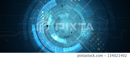 Abstract matrix simulation technology and science background 134821402