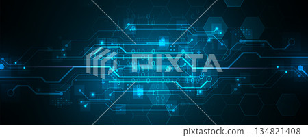 Abstract matrix simulation technology and science background 134821408