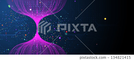 Abstract matrix simulation technology and science background 134821415