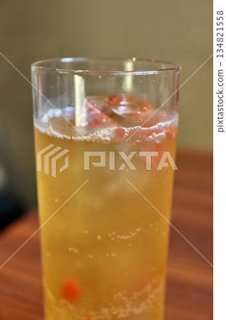 Chinese liquor Goji wine mixed with soda Chinese liquor Goji wine mixed with soda 134821558