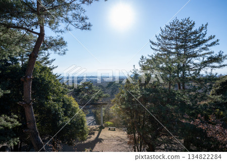 從公園山頂看到的景色和城鎮風光 134822284