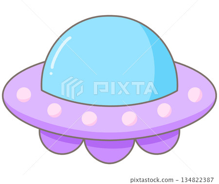 Colorful Cute ufo space adventure 134822387