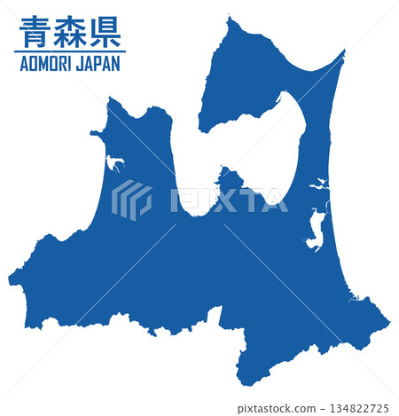 Vector illustration map of Japan: Aomori prefecture map 134822725