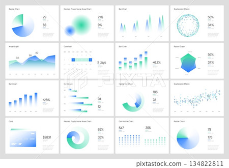 Infographic elements. UI and UX Kit with big data visualization. 134822811