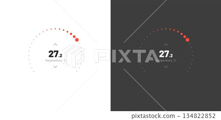 Control knob used for regulating. UI and UX Kit. 134822852