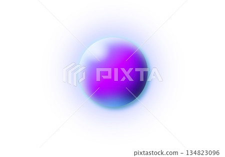 發光的紫色球體 134823096