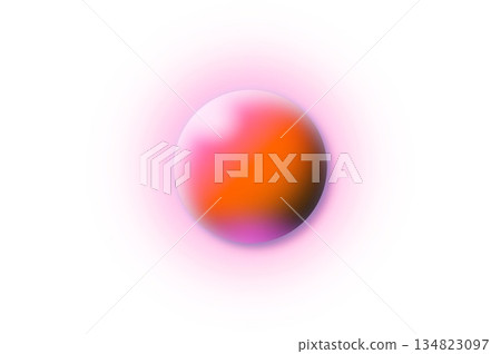 Glowing round ball abstract 134823097