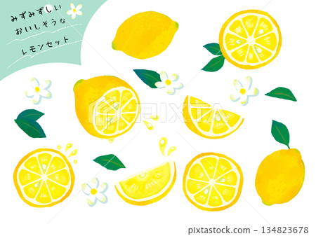 Juicy and delicious lemon set Juicy and delicious lemon set 134823678